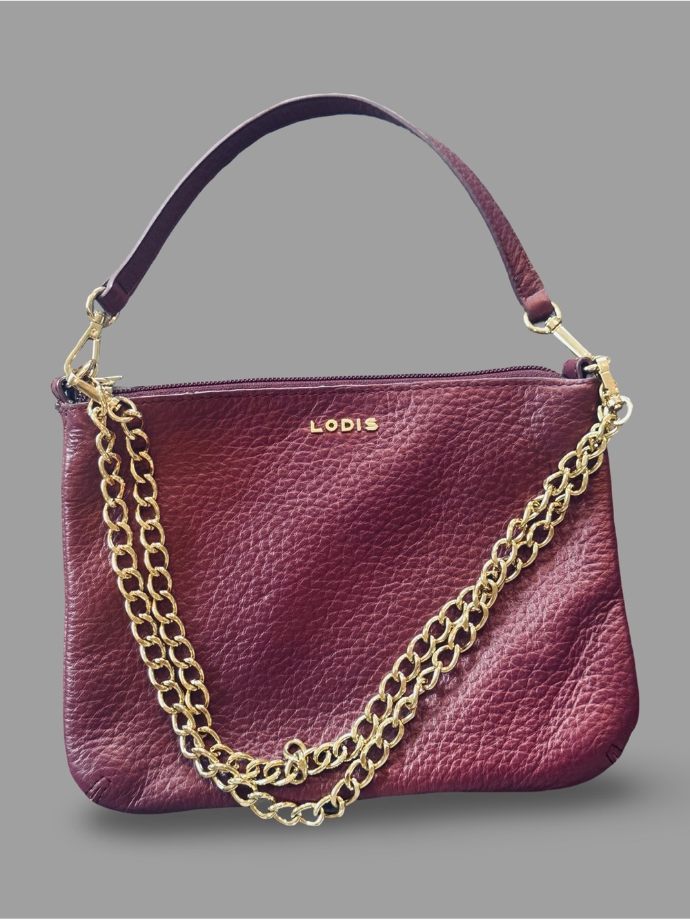 Lodis Italian Emily 5-in-1 convertible Leather Bag Rich Cranberry